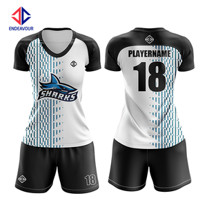 เสื้อฟุตบอลผู้หญิงทรงเข้ารูป พิมพ์ลายแบบซับลิเมชั่น ระบายอากาศได้ดี ผลิตจากโพลีเอสเตอร์ สำหรับกีฬาแข่งขัน ออกแบบลายด้านหน้า - Product Image 2