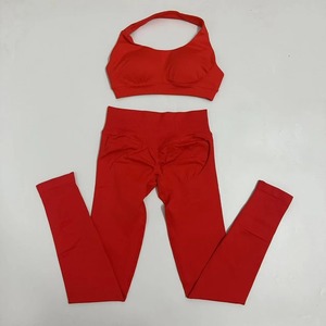 Traje de dos piezas de Yoga Sexy con almohadilla en el pecho Fitness deportes mujeres secado rápido ajustado falda envolvente pantalones Fitness gimnasio desgaste 2025 - Product Image 5