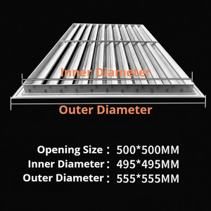 Griglia di Ventilazione Lineare in Alluminio con Telaio a I, Verniciata a Polvere Multicolore, Impermeabile, <span class=keywords><strong>per</strong></span> Uscita Aria HVAC a Soffitto e Parete - Product Image 2