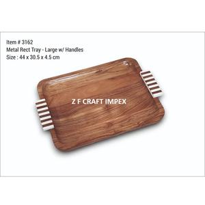 Plateau de service et de rangement en bois d'acacia sur mesure pour la maison, les mariages, le Ramadan – Produit en bois personnalisé, plateau à chocolat - Product Image 2