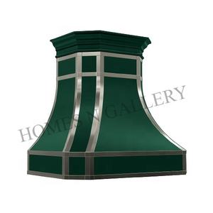 Campana Extractora de Cocina de Acero Inoxidable con Pátina Verde, Diseño Personalizado, Recirculación, Cubierta de Chimenea Doméstica 26 - Product Image 1