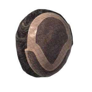 Peluca de Cabello Humano Taz Hair BD, Ondulado, Prótesis Capilar, 100% Cabello Remy Chino, con Frente de Encaje y Base Mono - Product Image 1