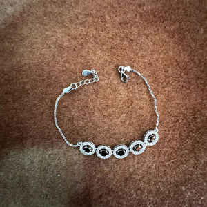 Charmant bracelet vintage en zircon noir pour femme en argent fin 925 5.920 GRM - Product Image 1