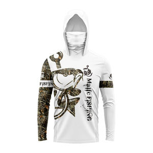 UPF50 Custom Printed Sublimation Long Sleeve <b>Hooded</b> Fishing <b>Shirt</b> Breathable Quick Dry Waterproof Anti-Bacterial UV Sun - Product Image 4