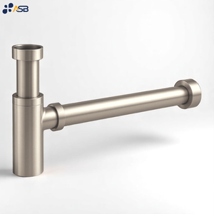 <span class=keywords><strong>Siphon</strong></span> de <span class=keywords><strong>siphon</strong></span> de bouteille de vidange de <span class=keywords><strong>lavabo</strong></span> de salle de bain certifié réglable 40mm - 32mm finition PVD chromée filigrane blanc mat - Product Image 6