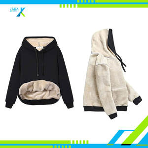 เสื้อฮู้ดผู้หญิงลำลองสำหรับฤดูหนาว ผ้าฟลีซอุ่นสบาย  รับสั่งทำสีและโลโก้ ผ้าฝ้าย 100% ป้องกันขนร่วง - Product Image 2