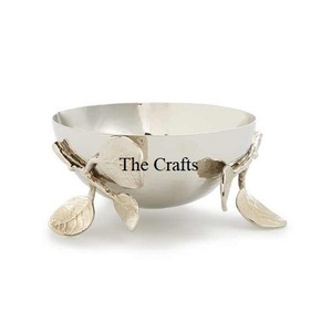 Cuenco para servir de color dorado y aluminio de último diseño con cuenco decorativo de chocolate de primera calidad a la venta - Product Image 4