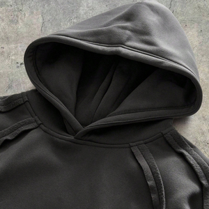 Sudaderas con Capucha para Hombre al por Mayor, Sudaderas Personalizadas de Estilo Urbano, Proveedor de Sudaderas con Capucha de Moda OEM/ODM en Color Gris Oscuro - Product Image 3