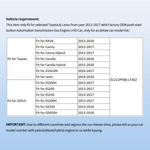 EASYGUARD รีโมทสตาร์ทแบบเสียบใช้งานได้ทันที สำหรับรถยนต์ RAV4/Camry/Corolla/AVALON/Levin เครื่องยนต์เบนซิน เกียร์อัตโนมัติเท่านั้น - Product Image 5