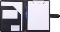 Padfolio profesional con portapapeles, carpeta de cartera de cuero de imitación Carpeta A4 Tamaño de carta Bloc de notas, currículum, Bloc de notas