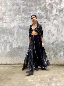 ชุดแม็กซี่เดรสลำลองแขนกุดมัดย้อมสำหรับผู้หญิงเสื้อผ้าชายหาดสินค้ามา2024 - Product Image 5