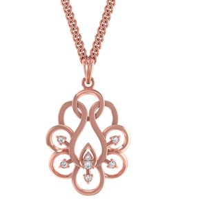 Pendentif en or 14 carats en gros avec filigrane complexe, élégance intemporelle exquise et finition premium certifiée par IGI - Product Image 5