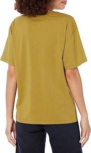 T-shirts vierges imprimés avec logo personnalisé T-shirts d'été décontractés pour femmes, tricotés et teintés en fil uni, 100% coton, 180gsm - Product Image 3