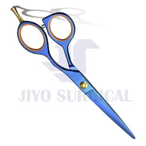 Tijeras de peluquero de acero inoxidable de primera calidad al por mayor, extraafiladas con Funda de cuero, fuente de alimentación manual - Product Image 1