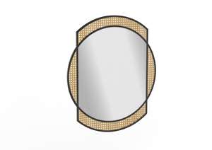Luxe Geometric <b>Metal</b> Peacock Wall Mirror Featuring a Striking Geometric <b>Metal</b> <b>Frame</b> Mirror with Clean Lines and sharp Angles - Product Image 5