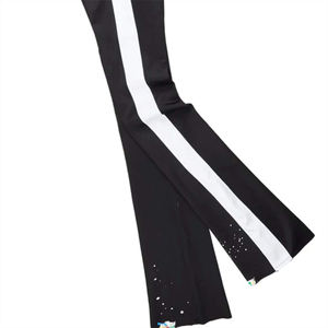 Ensemble survêtement pour homme, sweat-shirt et pantalon noirs personnalisés avec des éclaboussures de peinture colorées imprimées, streetwear décontracté, mode deux pièces - Product Image 5