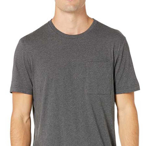 Buena calidad Ropa de hombre Diseño de logotipo personalizado Camiseta de manga corta 100% Algodón Gris O-cuello Estilo de verano con longitud larga - Product Image 2