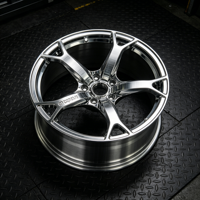 Jantes forgées JWYC GTR350z 300 370z Infiniti Q50 Q60 G35 G37 Triple Chrome Argent Brillant Design Concave Profond 5 branches