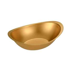 Elegant metal serving bowl for modern kitchen dining <b>table</b> and home decor use - Product Image 2