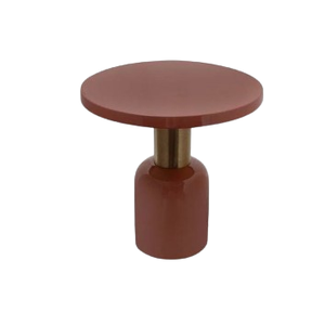 Mesa de esquina metálica de nuevo diseño, precio asequible, mesa auxiliar con acabado dorado redondeado, muebles, decoración del hogar - Product Image 6