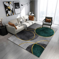 Tapis moderne en velours cristal 3D, base antidérapante à pois, tapis sur mesure, imprimé abstrait en peluche pour salons contemporains et voitures