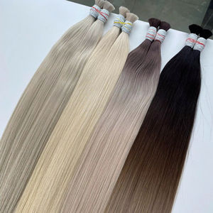 Prix de gros Extensions de cheveux en vrac Cheveux humains Double noyade 100 grammes Couleurs claires 14 pouces - Product Image 1