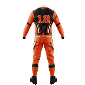 Ensembles d'uniformes de baseball pour adultes sur mesure, respirants, 100 % polyester, confortables, faible MOQ, haute qualité, col en V, poches, sport - Product Image 3