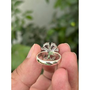 <b>925</b> <b>Silver</b> Pink Tourmaline Floral <b>Ring</b> Trendy Inlay <b>with</b> Rose Gold Rhodium Plating Licensed Private Brands Gift for Occasions - Product Image 5