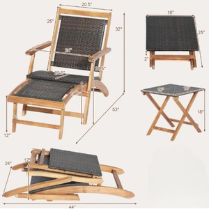 Sillas Plegables para Sala de Estar Hechas de Madera de Teca, Aptas para Exteriores, Diseño Minimalista, Precio Económico - Product Image 6
