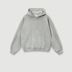 Sweat à capuche vintage délavé à l'acide pour hommes pull en coton éponge français motif imprimé sweats à capuche d'hiver pour hommes - Product Image 3