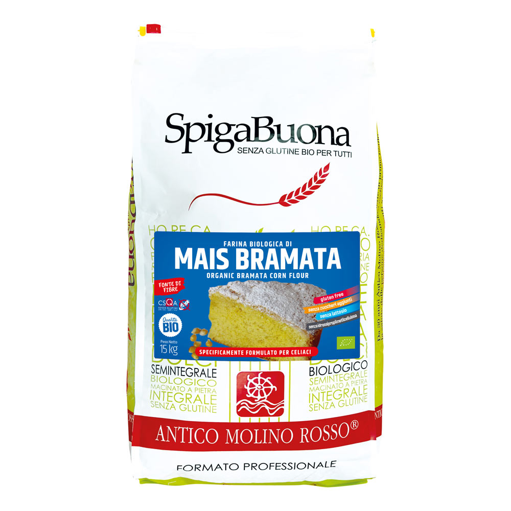 Top Quality Italian Organic Corn Bramata Gluten Free Flour Use For Polenta For Health 15 Kg