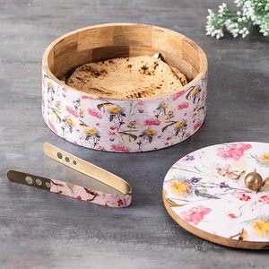 Caja de Madera Pulida para Guardar Roti, para Mantener los Alimentos Limpios y Seguros, Caja de Madera para Chapati con Tapa Elegante de AALIYAN IMPEX - Product Image 1