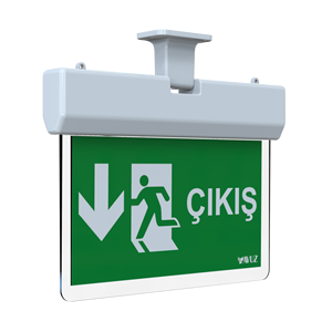 Escape Guidance LED Exit Sign Light Matériau plastique Éclairage d'urgence 3 heures pour hôtels, hôpitaux et écoles - Product Image 1