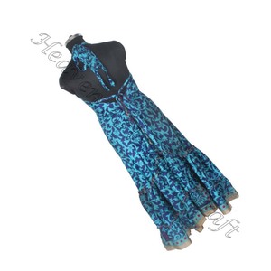 Hippy Boho Exclusivo Largo Tradicional Vintage Sari Vestidos Señoras Elegante Vestido de cena Sin mangas Vestidos de noche Vestido de mujer - Product Image 6