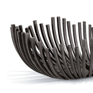 Top Selling Premium Quality Metal Black Color Powder Coated Antique Fancy Designer Fruits And Bread Storage <b>Basket</b> From India - Product Image 3