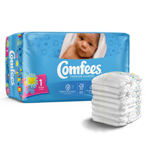 Comfees Baby Diapers Size 1 50pcs (x4) Disposable Eco-Friendly Diapers Newborn Diapers. Up to 10 lbs - Product Image 4