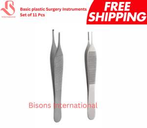 Kit d'instruments de chirurgie manuels en plastique BISONS, 11 pièces, en acier inoxydable, réutilisable, certifié CE - Product Image 5