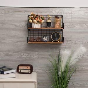 Portaspezie a 4 Ripiani in Filo Metallico <span class=keywords><strong>Nero</strong></span> da Parete Pieghevole Organizzatore per Bottiglie di Condimenti con Appendiabiti - Product Image 6