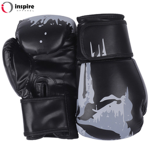 Guantes de boxeo profesionales cómodos, de cuero PU, 12oz - Product Image 1