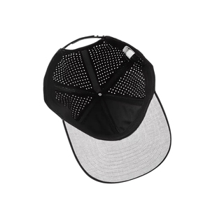 Factory High Performance Waterproof Golf Hats 5 Panel Laser Cut Holes Custom Rubber PVC Logo Under Brim Fabric Sport Headwear - Product Image 5