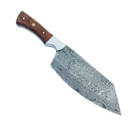 Couteau de couperet damas fait à la main professionnel avec manche en bois couteau de chef de cuisine tranchant de Style japonais pour la coupe de boucherie