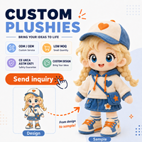 Poupée en peluche personnalisée en coton, jouet en peluche doux, figurine en tissu, fabriquée selon les croquis, fabricant OEM ODM, certifiée CE, 11-30 cm
