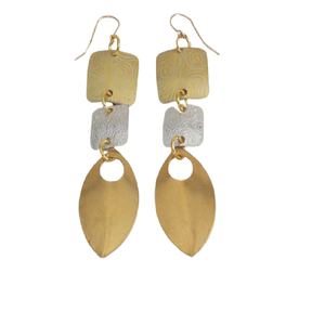 Aro Europa y Jaipur artesanía latón oxidado brillo Arco Iris-color cristal piedra pendientes joyería para mujeres de Idaho - Product Image 4