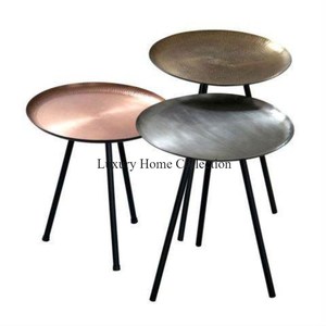 Table basse fantaisie en métal en forme de feuille et table centrale ombre dorée accessoires de meubles de salon uniques fournitures - Product Image 6