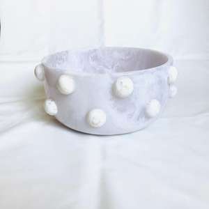 Bol à salade moderne en acrylique Mustique, design marbré, écologique, bol à fruits pour mariage avec serveur à salade, caractéristique jetable, articles ménagers - Product Image 3