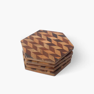 Posavasos de madera de Acacia de diseño Simple, posavasos de madera de Acacia personalizado, diseño de tendencias a la moda para hoteles y restaurantes - Product Image 2
