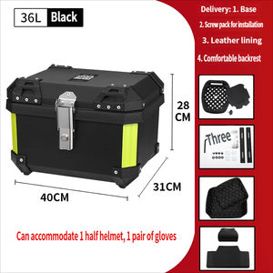 Top Case Moto PP 36L Étanche, Coffre Arrière Haute Résistance, Démontage Rapide, Garantie 1 An - Product Image 3