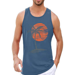 เสื้อกล้ามออกกำลังกายแขนกุดของผู้ชายเสื้อกีฬาผ้าโพลีเอสเตอร์ระบายอากาศได้ดีแบบถัก - Product Image 6