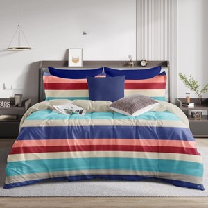 ชุดเครื่องนอนไมโครไฟเบอร์พิมพ์ลายสุดหรูขนาดคิงไซส์4ชิ้นผ้าปูที่นอนเข้ารูปและปลอกหมอนผ้าปูที่นอนแบบแบนปลอกหมอน400TC นุ่มใช้ในโรงพยาบาลโรงแรม - Product Image 2