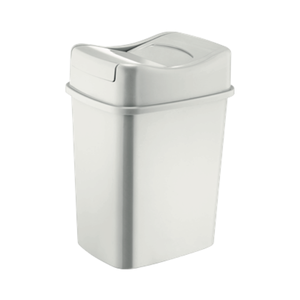 Poubelle compacte Afossa AK 745 2L en plastique gris et blanc avec couvercle à bascule, en PP efficace, pour la gestion des déchets et le rangement - Product Image 1